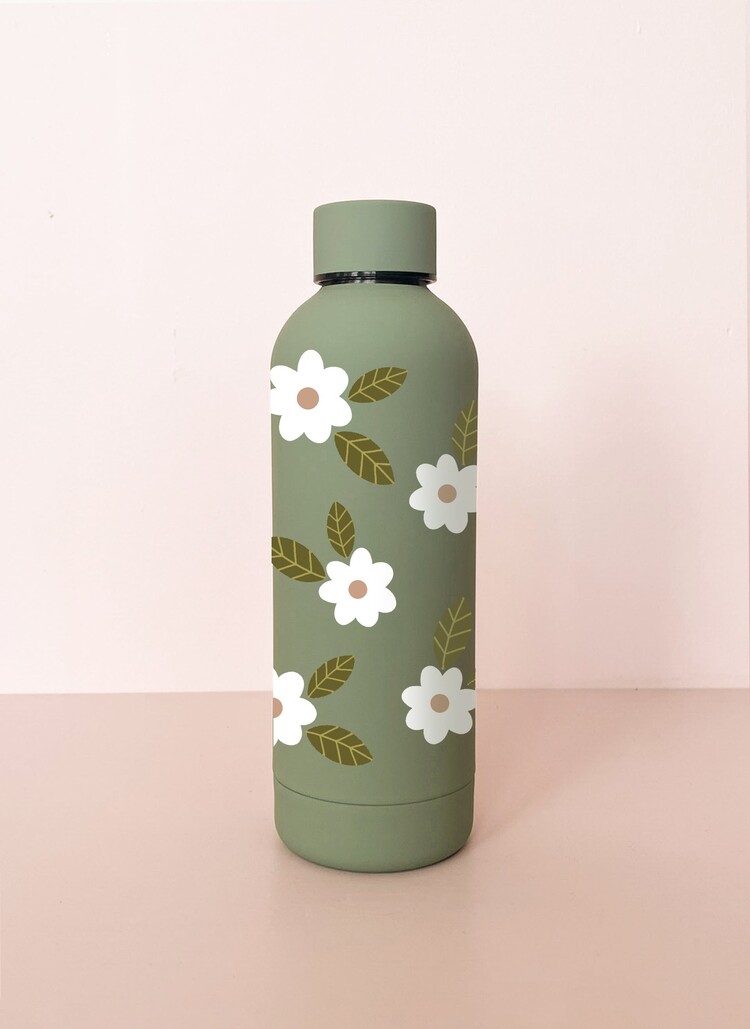 MÕMY BOUTEILLE SAUGE - FLEURS MAXI BLANCHES