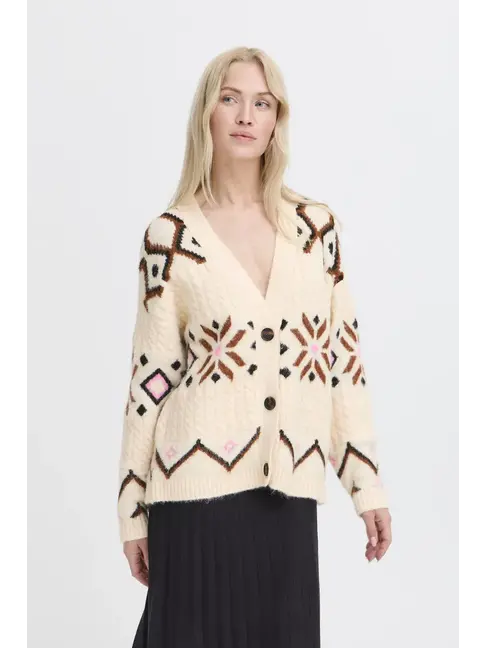 B.YOUNG CARDIGAN MELPA - BIRCH MELANGE