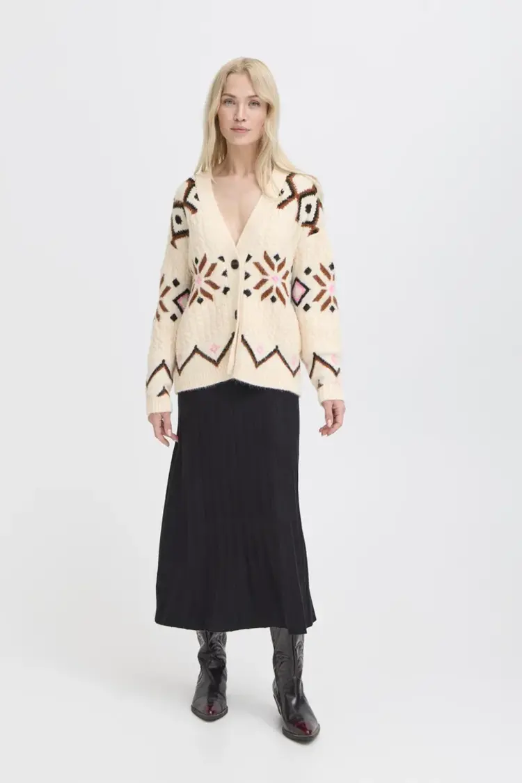 B.YOUNG CARDIGAN MELPA - BIRCH MELANGE