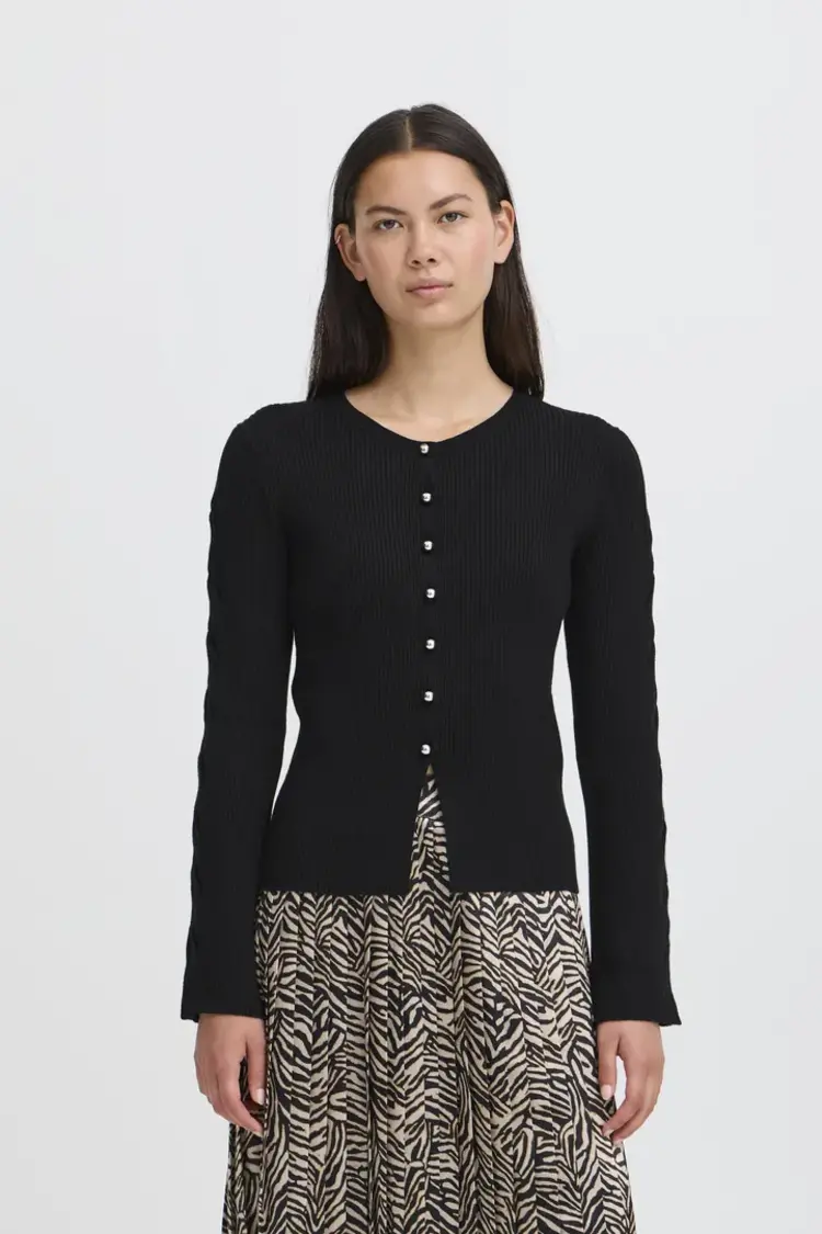 ICHI CARDIGAN DOLLIS - NOIR