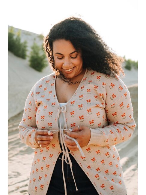 ROSE MATERNITÉ CARDIGAN LISA - FLEURS DES BOIS