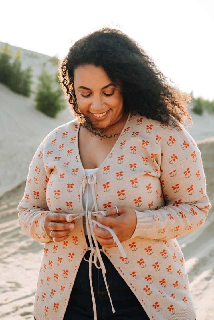 ROSE MATERNITÉ CARDIGAN LISA - FLEURS DES BOIS