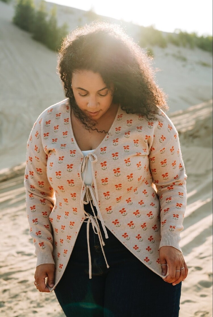 ROSE MATERNITÉ CARDIGAN LISA - FLEURS DES BOIS