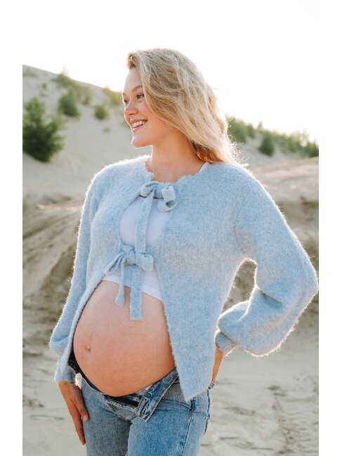 ROSE MATERNITÉ CARDIGAN DENISE - BLEU PÂLE