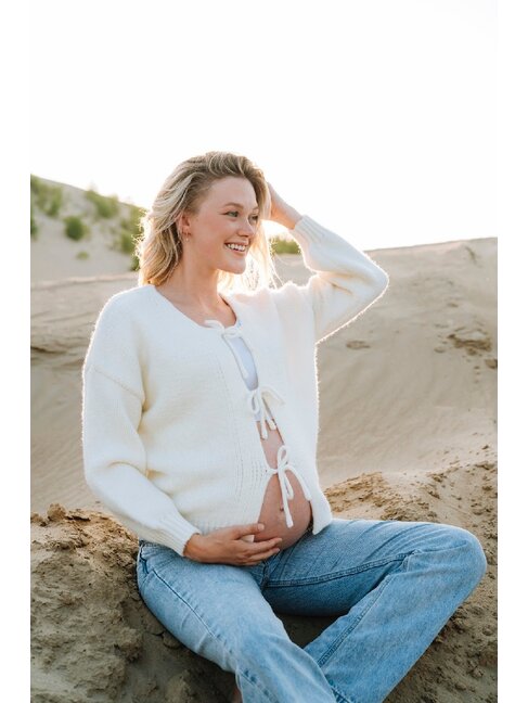 ROSE MATERNITÉ CARDIGAN PAULINE - CRÈME