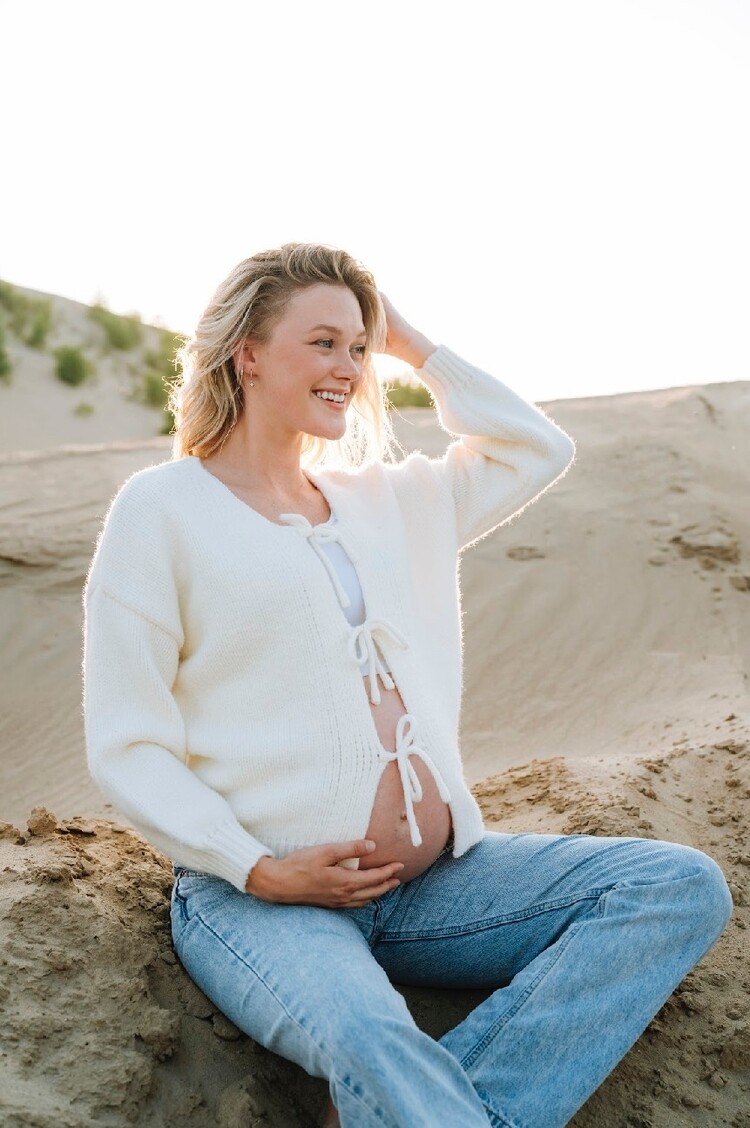 ROSE MATERNITÉ CARDIGAN PAULINE - CRÈME