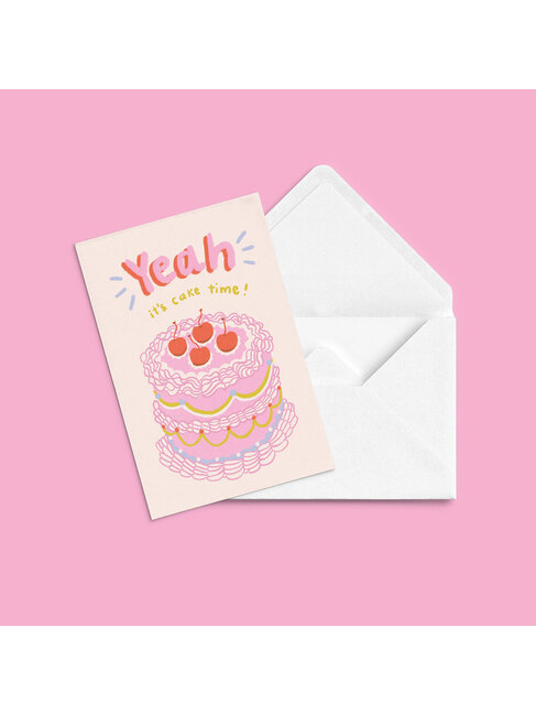 ANNE-JULIE DUDEMAINE CARTE DE SOUHAIT - YEAH LE GÂTEAU!