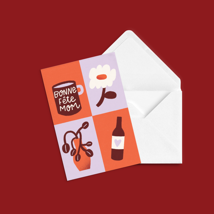 ANNE-JULIE DUDEMAINE CARTE DE SOUHAIT - BONNE FÊTE MOM