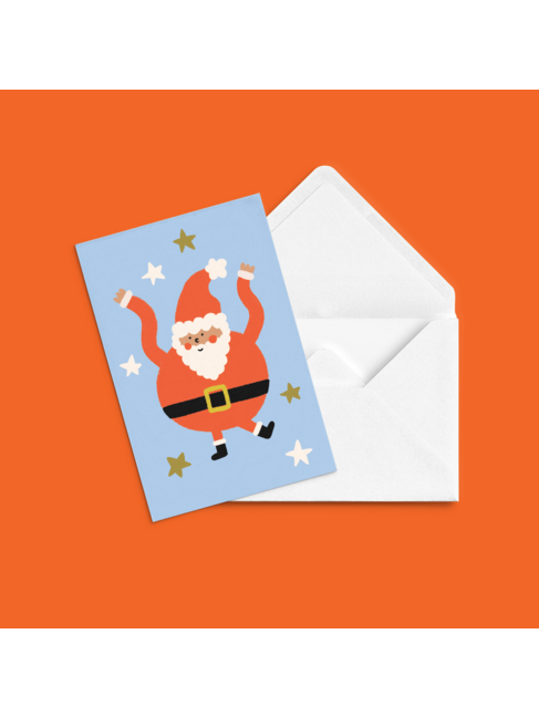 ANNE-JULIE DUDEMAINE CARTE DE SOUHAIT - LA DANSE DU PÈRE NOËL