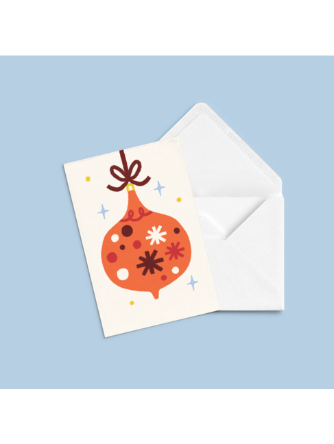 ANNE-JULIE DUDEMAINE CARTE DE SOUHAIT - BOULE DE NOËL