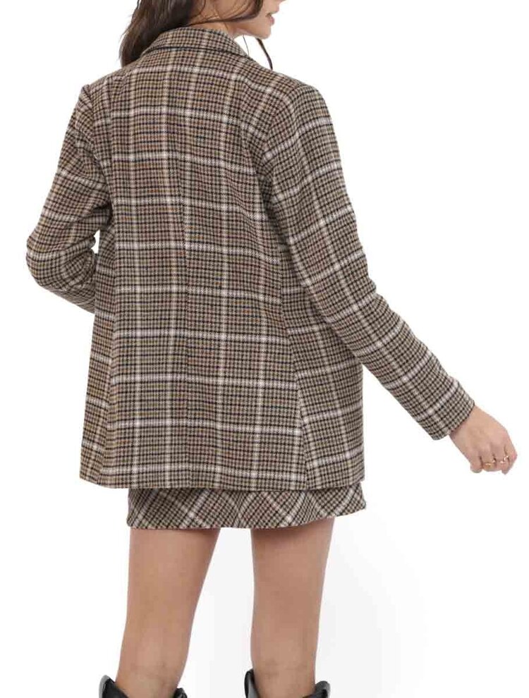 SADIE & SAGE VESTON GOSSIP GIRL - BROWN MULTI