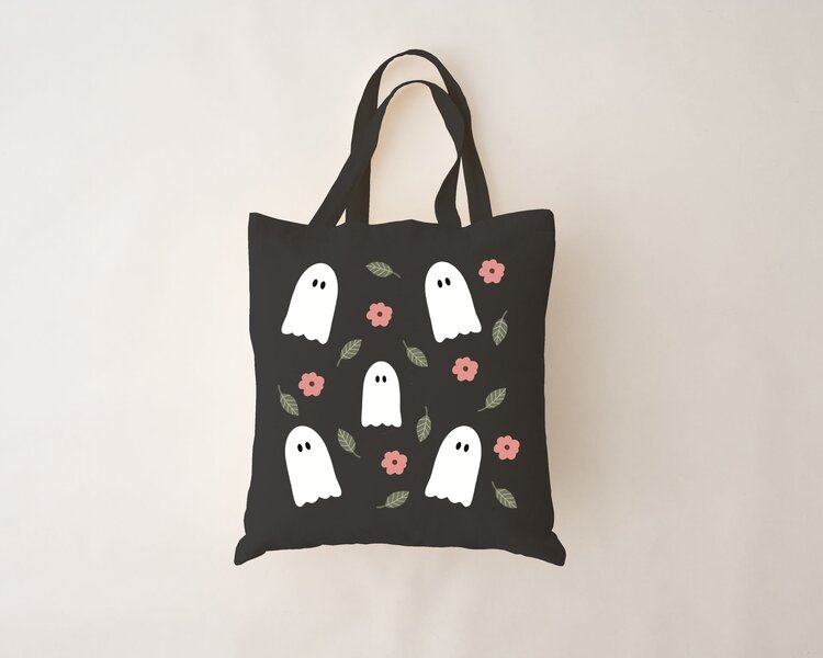 MÕMY SAC RÉUTILISABLE NOIR - FANTÔMES