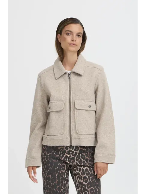 B.YOUNG MANTEAU BONDY - WALNUT MELANGE