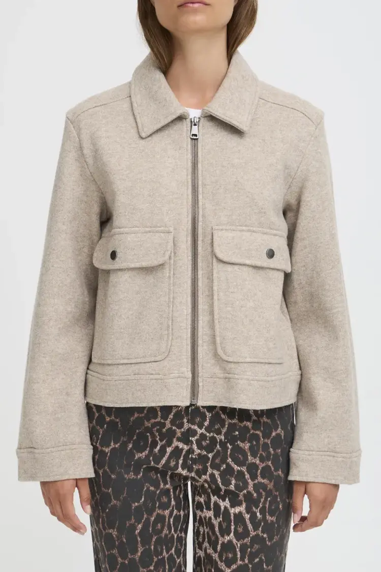 B.YOUNG MANTEAU BONDY - WALNUT MELANGE