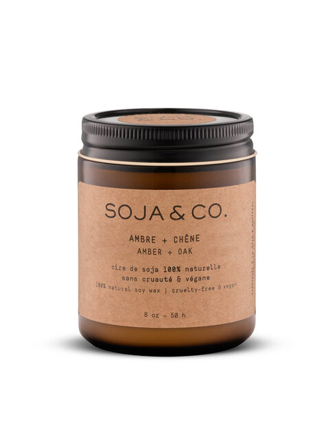 SOJA & CO CHANDELLE - AMBRE &CHÊNE - 8 OZ
