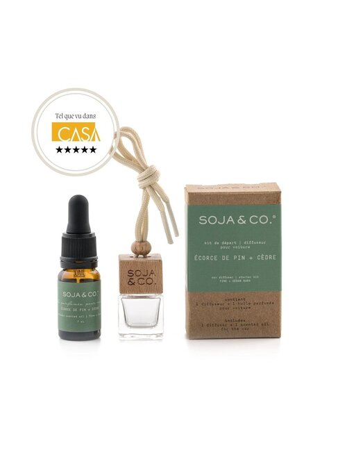 SOJA & CO DIFFUSEUR POUR VOITURE - ÉCORCE DE PIN & CÈDRE