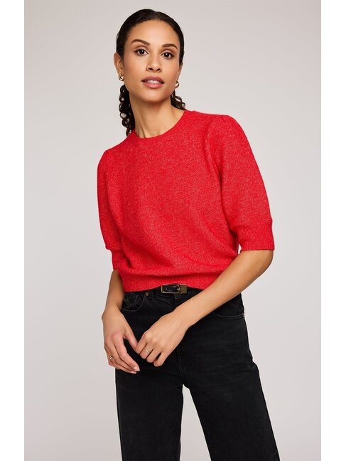 GENTLE FAWN KNIT TOP MARISOL - HEATHER RED
