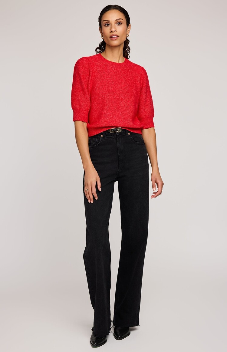 GENTLE FAWN KNIT TOP MARISOL - HEATHER RED