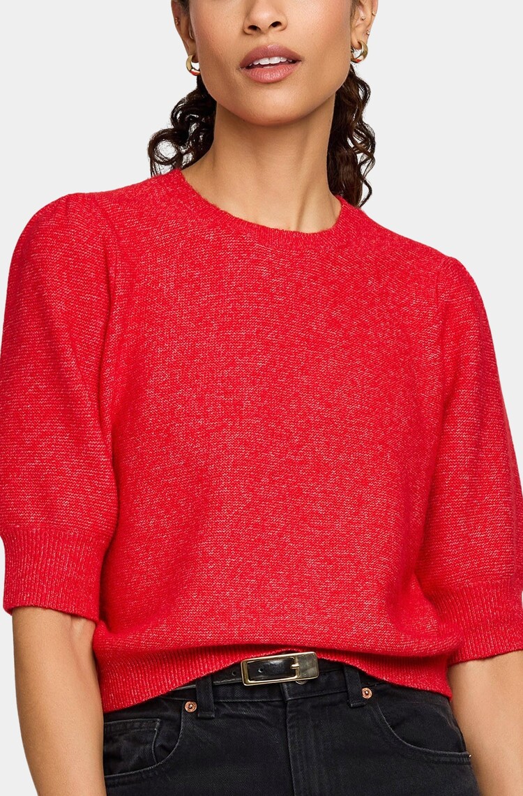 GENTLE FAWN KNIT TOP MARISOL - HEATHER RED