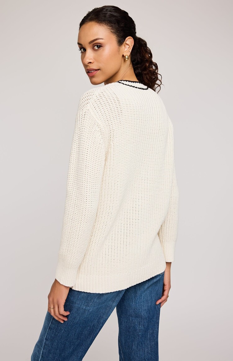 GENTLE FAWN CARDIGAN VIOLA - CREAM
