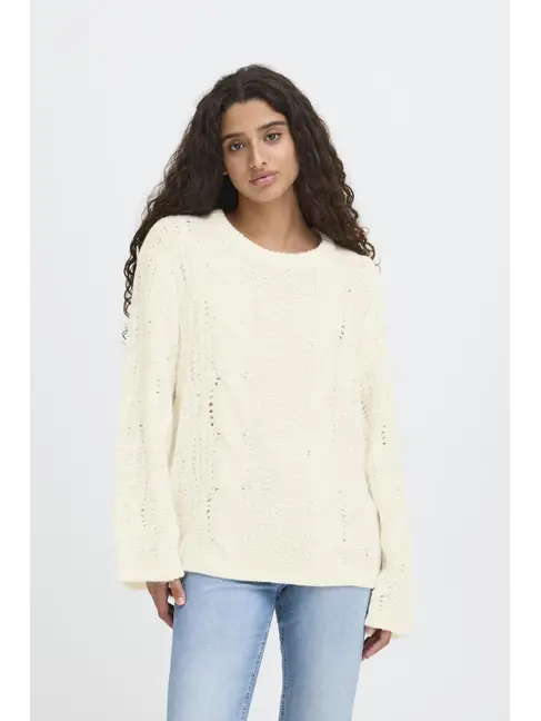 ICHI TRICOT HANELA - ALMOND MILK