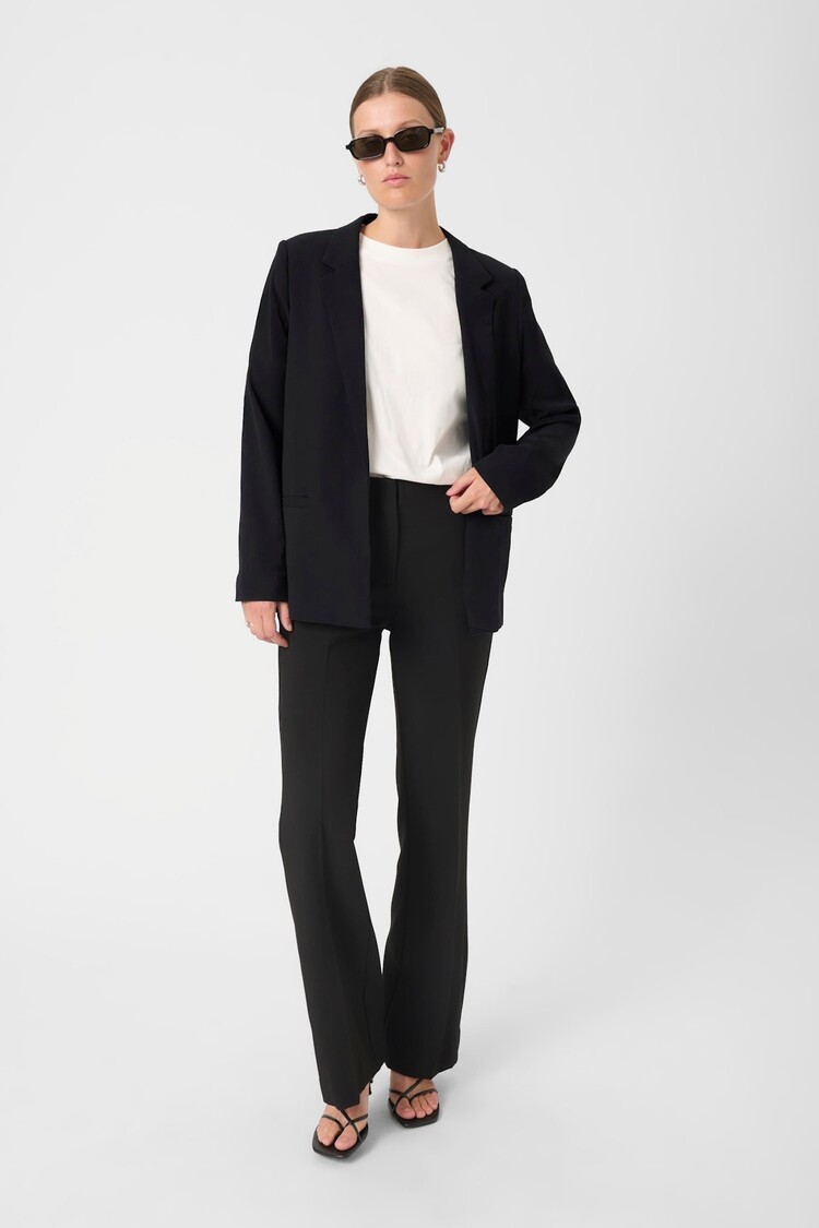 SOAKED IN LUXURY VESTON SHIRLEY MANCHES LONGUES - NOIR