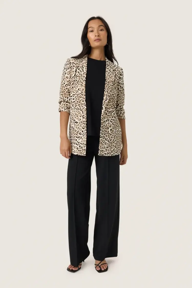 SOAKED IN LUXURY VESTON SHIRLEY - LEOPARD PRINT