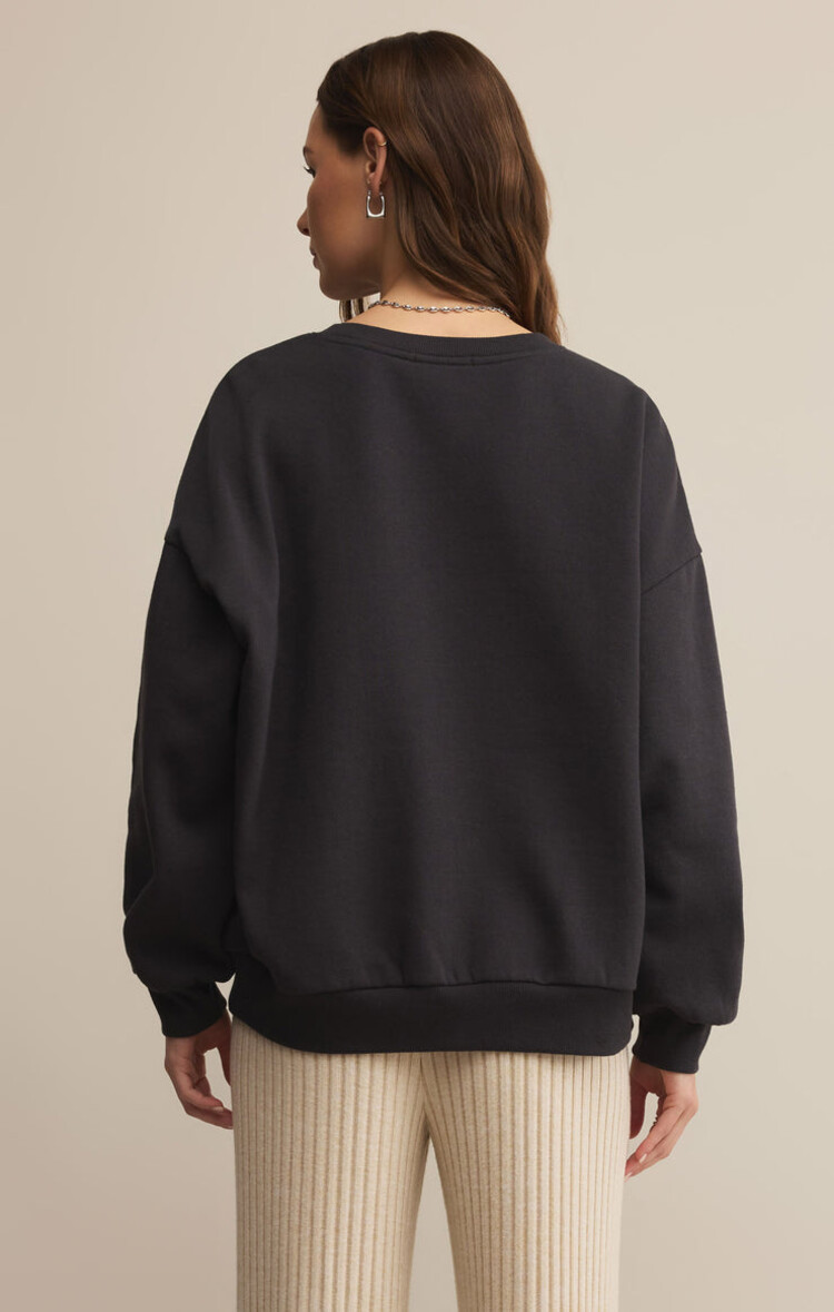 Z SUPPLY SWEATSHIRT ESPRESSO MARTINI - BLACK SAND