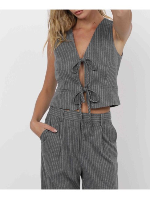 SADIE & SAGE VESTE DAY TO DAY - STRIPE GREY WHITE
