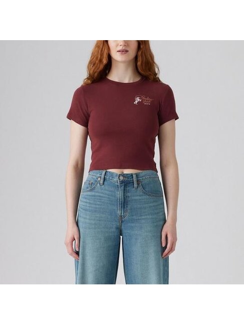 LEVI'S T-SHIRT SPORTY WESTERN - CHOCOLATE TRUFFLE RED