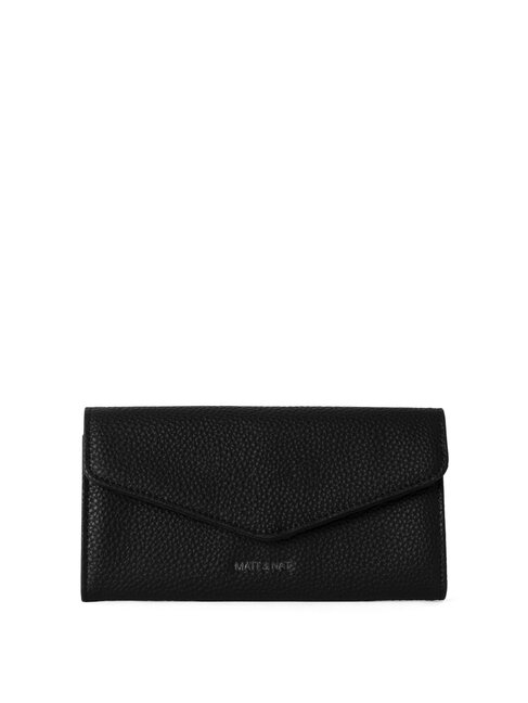 Matt & Nat PORTEFEUILLE RAYE (GRAIN) - BLACK