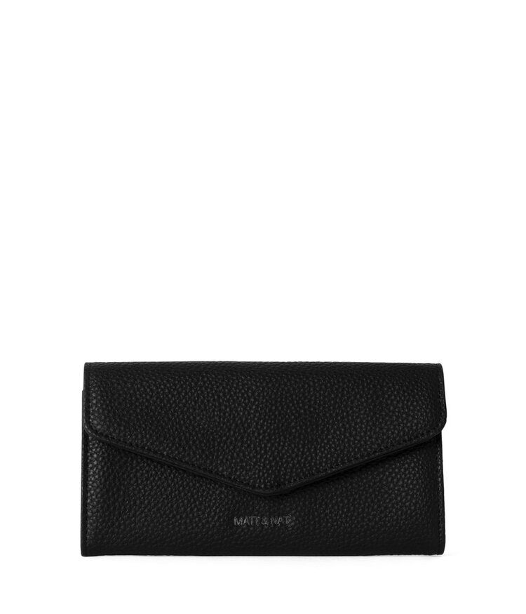 Matt & Nat PORTEFEUILLE RAYE (GRAIN) - BLACK