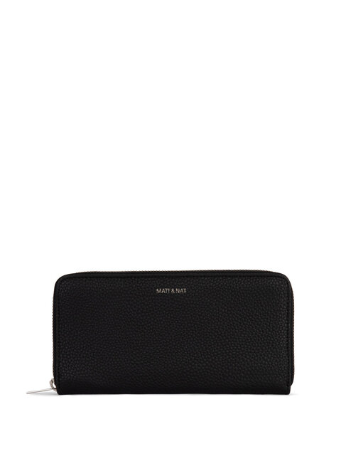 Matt & Nat PORTE FEUILLE CENTRAL (GRAIN) - NOIR