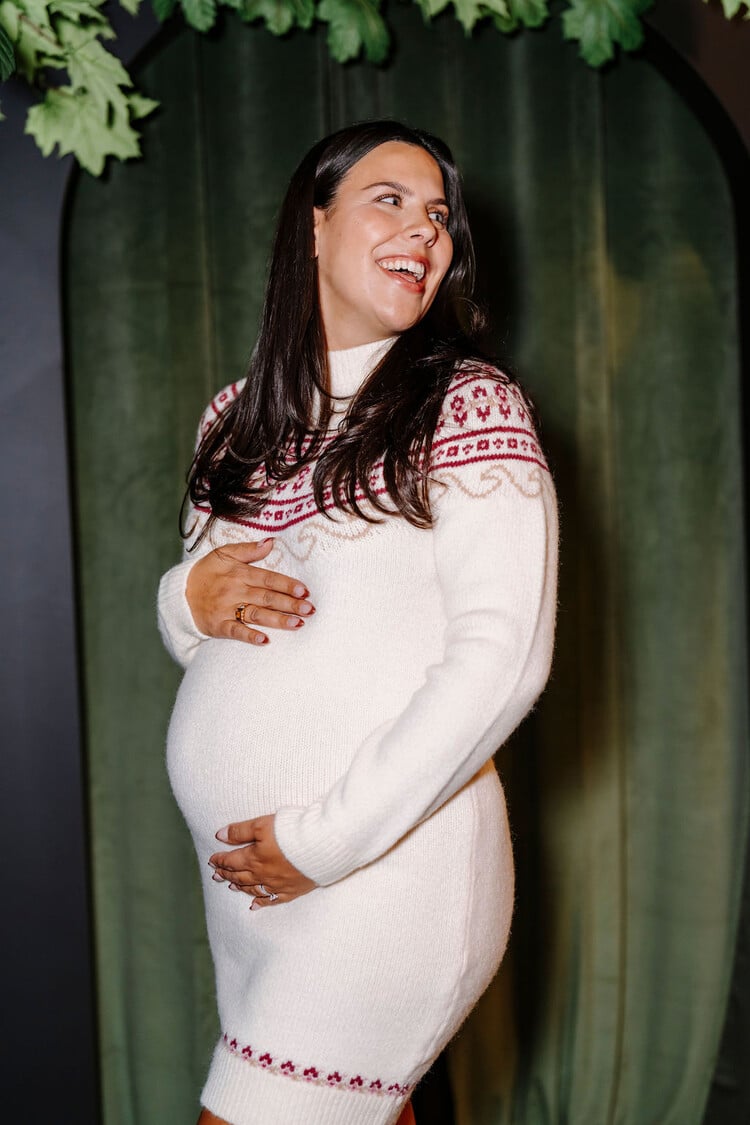 ROSE MATERNITÉ ROBE GÉRALDINE - NEIGE ROSÉ