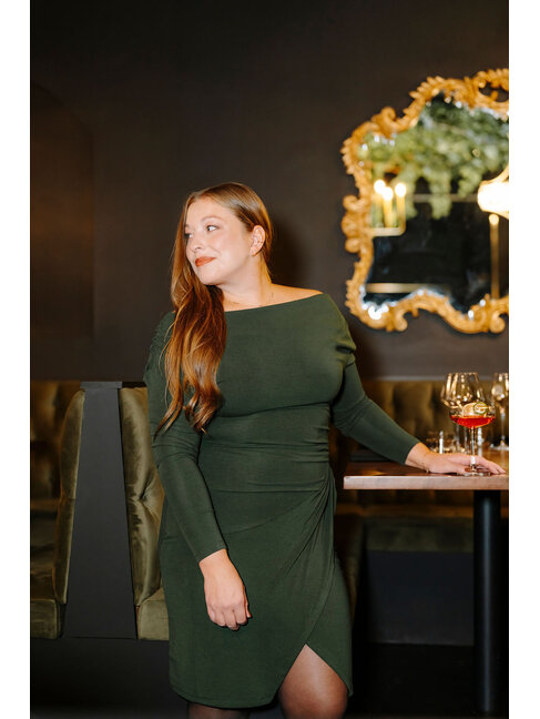 ROSE MATERNITÉ ROBE JESSICA -  VERT PROFOND