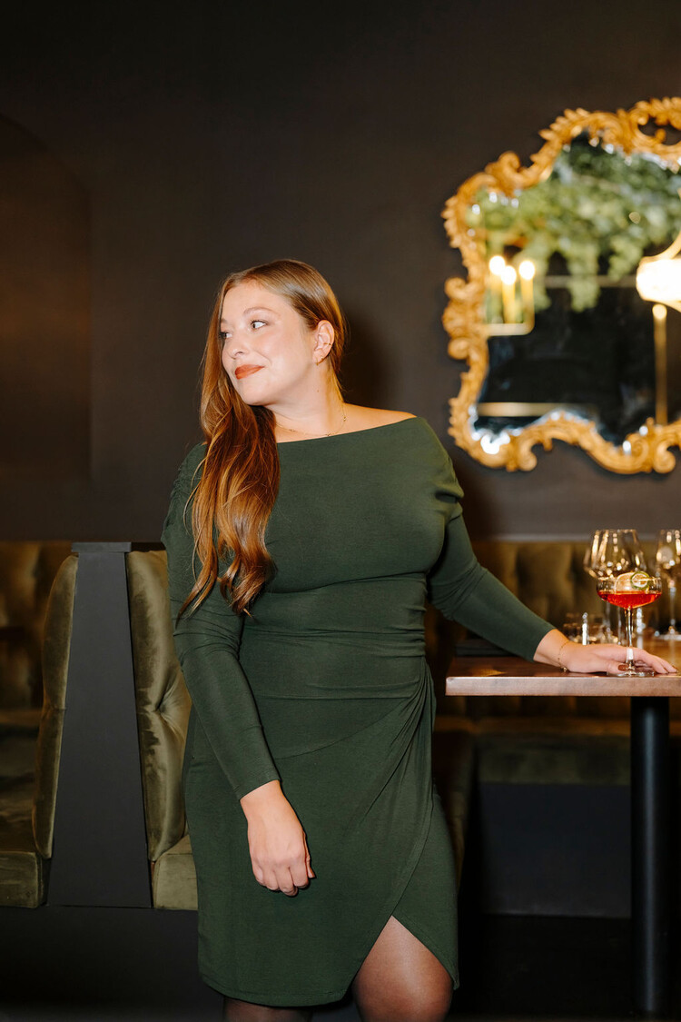 ROSE MATERNITÉ ROBE JESSICA -  VERT PROFOND