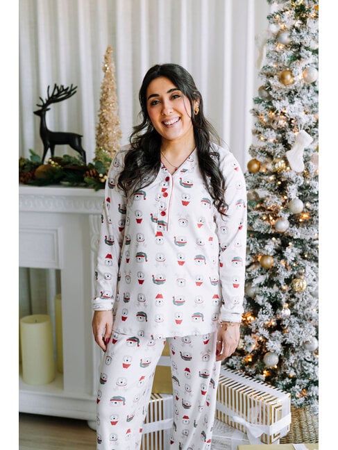 ROSE MATERNITÉ ENS. PYJAMA 2 MCX - DOUCEUR POLAIRE