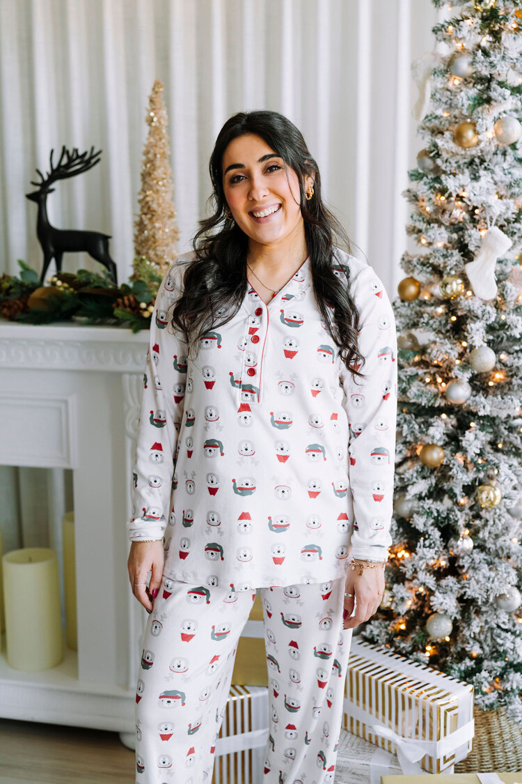 ROSE MATERNITÉ ENS. PYJAMA 2 MCX - DOUCEUR POLAIRE