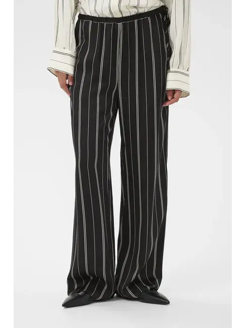 SOAKED IN LUXURY PANTALON MARCELA - NOIR & BLANC