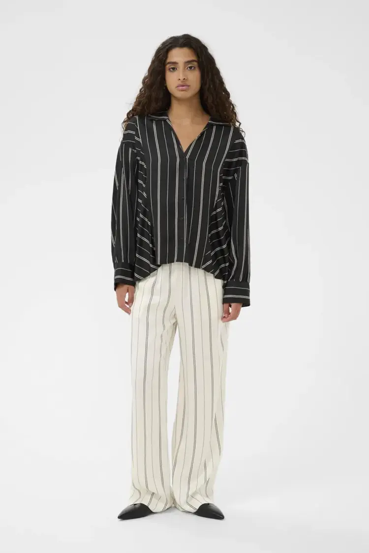 SOAKED IN LUXURY CHEMISE MARCELA - NOIR  LIGNÉ