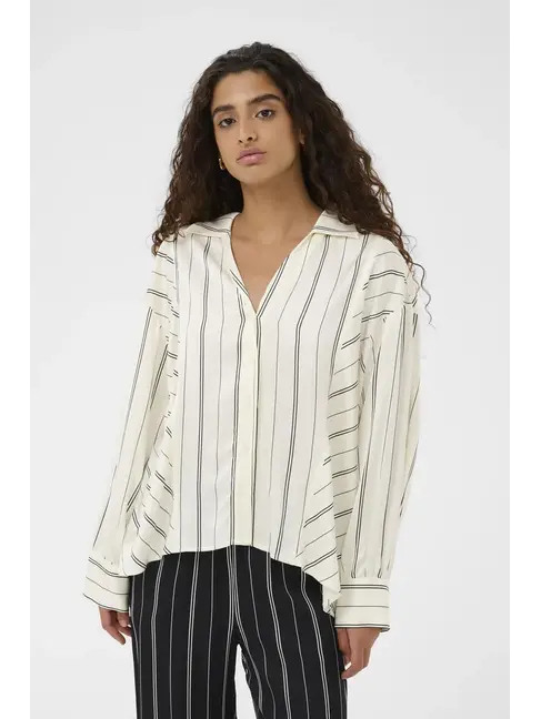 SOAKED IN LUXURY CHEMISE MARCELA - BLANC LIGNÉ