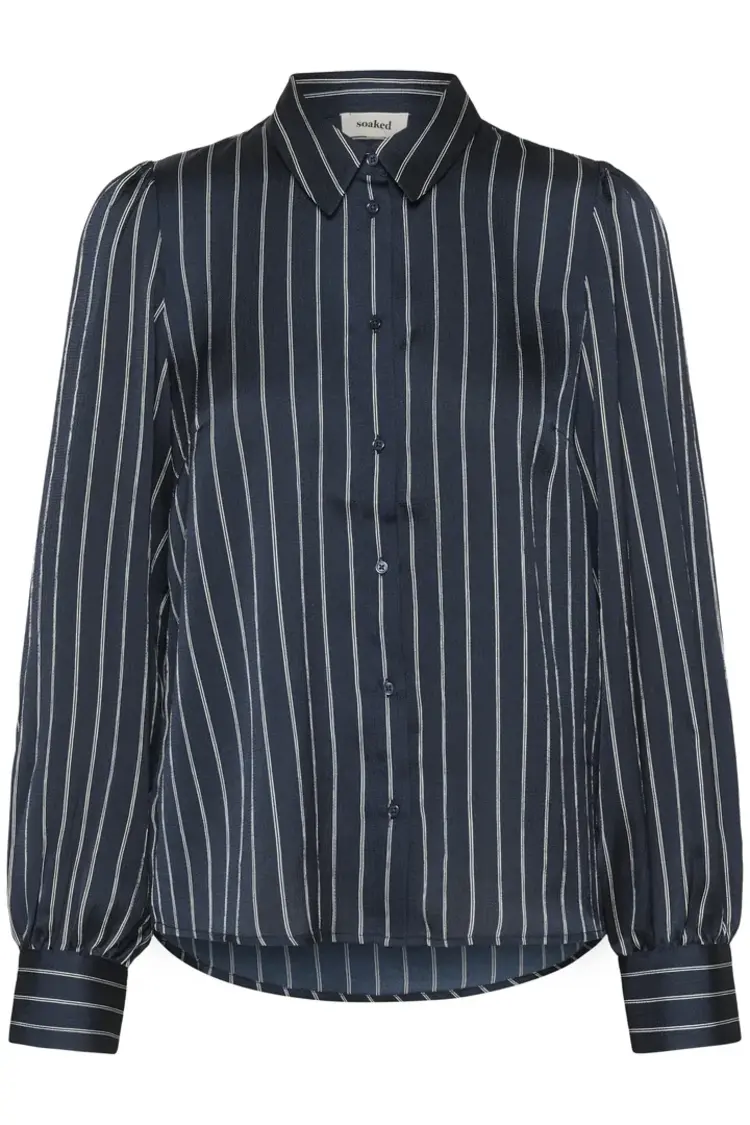 SOAKED IN LUXURY CHEMISE LOANA PARIS - MARINE LIGNÉ