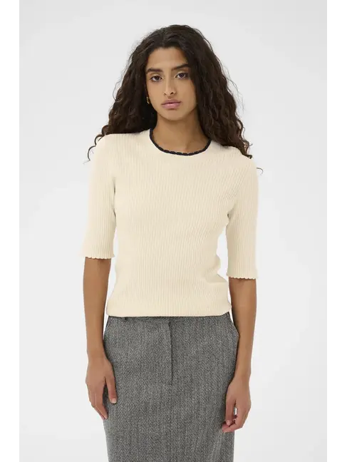 SOAKED IN LUXURY CHANDAIL LYSANDRA - CRÈME