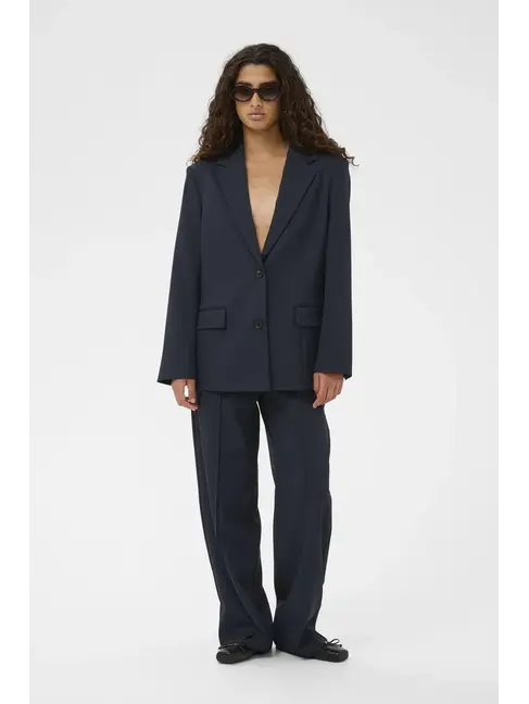 SOAKED IN LUXURY BLAZER LILU - MARINE