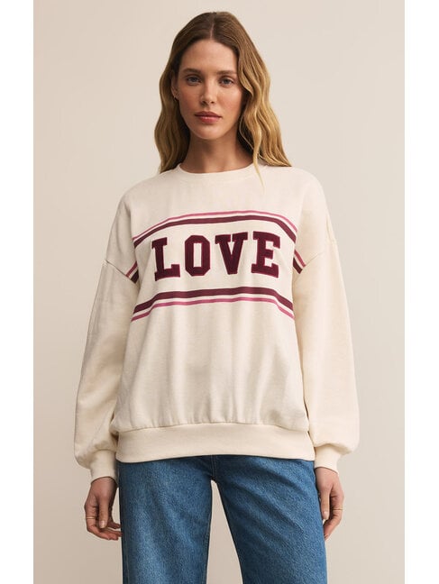 Z SUPPLY CREWNECK LOVE - VANILLA ICE