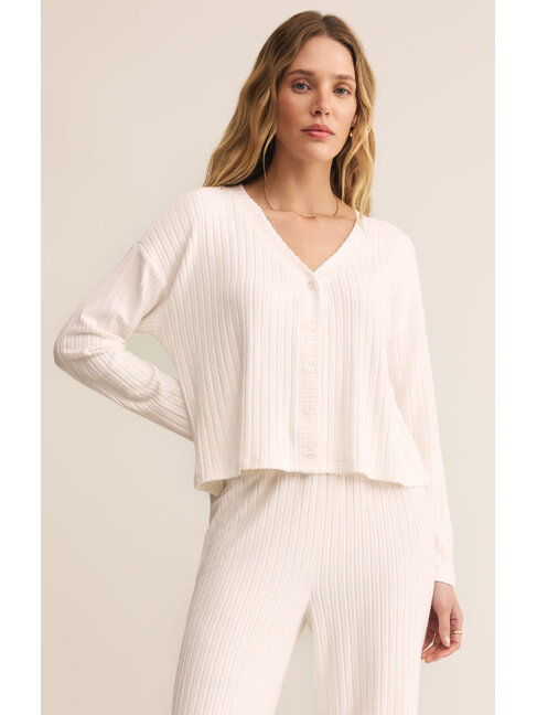 Z SUPPLY CARDIGAN CÔTELÉ MARA - VANILLA ICE