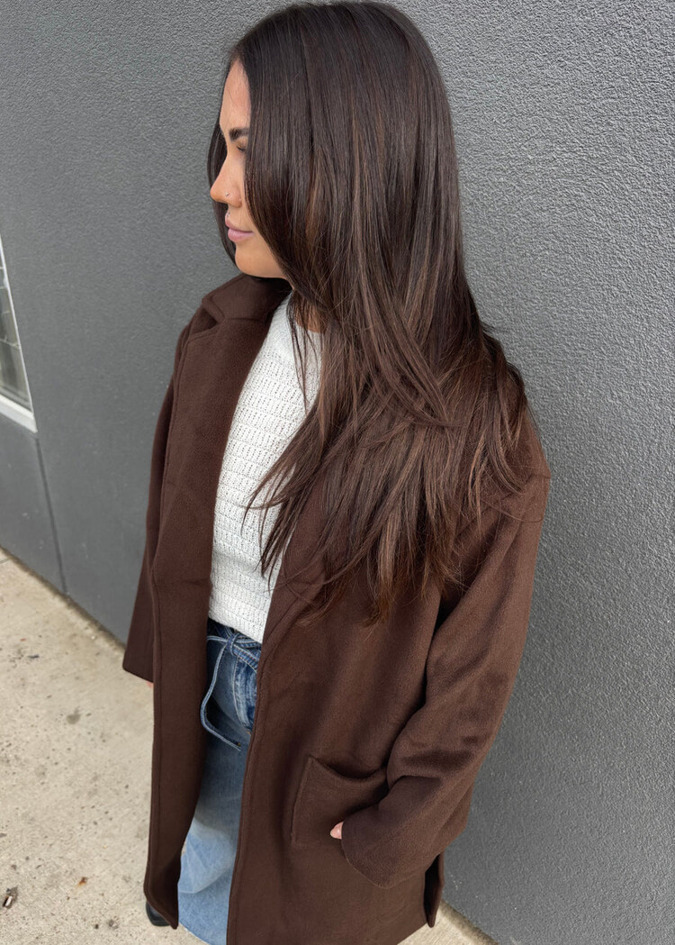 SADIE & SAGE MANTEAU LIVIA - ESPRESSO