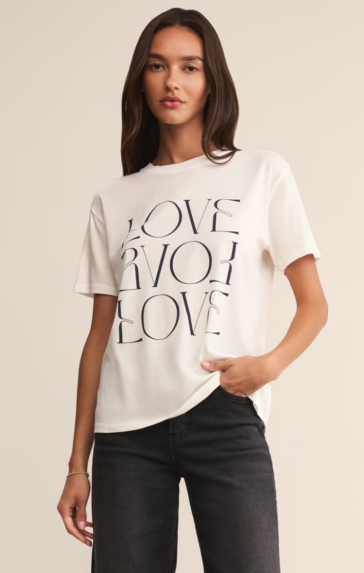 Z SUPPLY T-SHIRT LOVE - SEA SALT