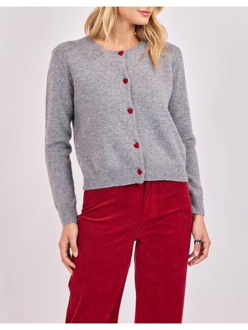 SADIE & SAGE CHANDAIL À MANCHES LONGUES LEIGHTON HEART - GREY