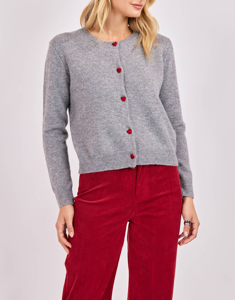 SADIE & SAGE CHANDAIL À MANCHES LONGUES LEIGHTON HEART - GREY